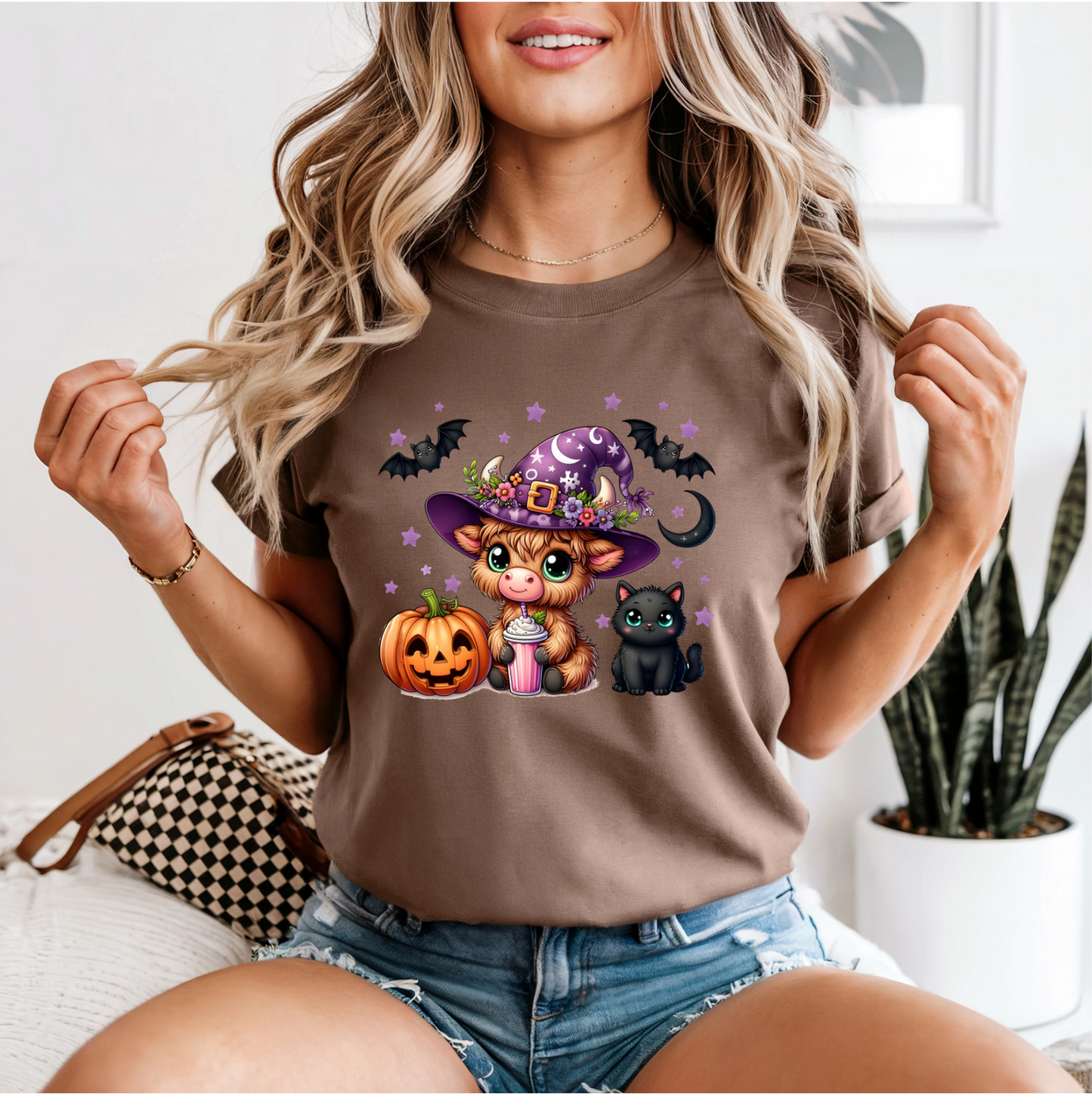 CUTE HALLOWEEN COW TEE