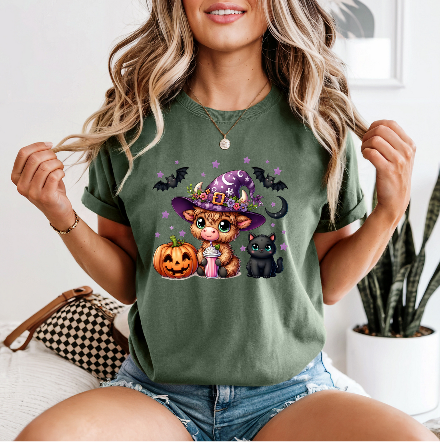 CUTE HALLOWEEN COW TEE