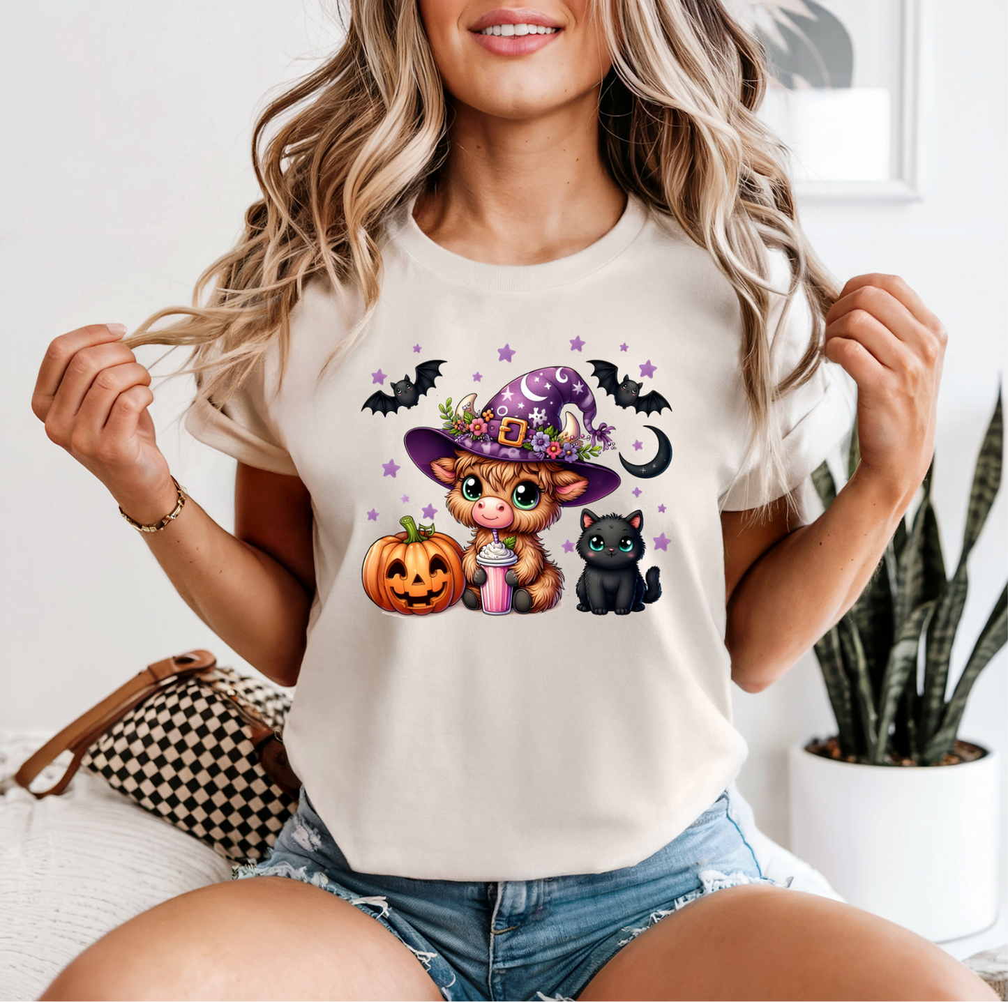 CUTE HALLOWEEN COW TEE