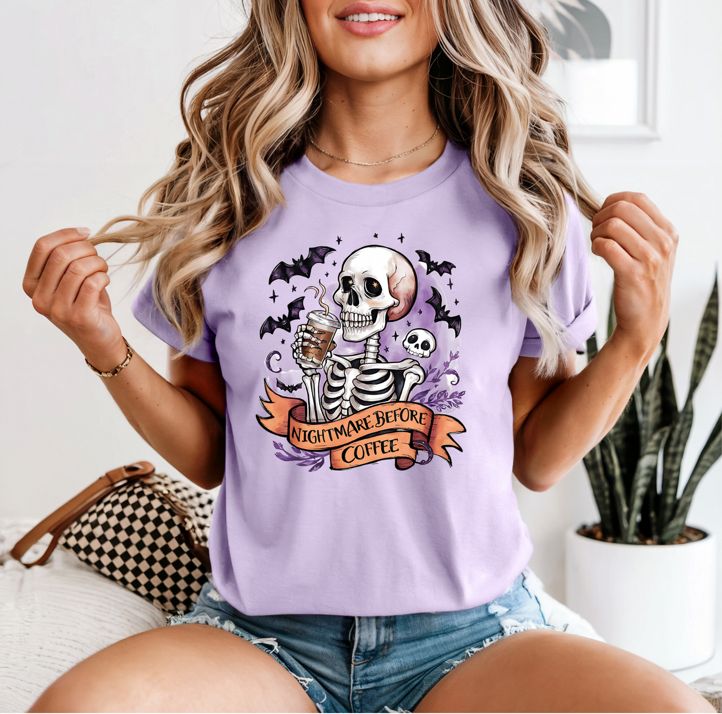 NIGHTMARE BEFORE COFFEE HALLOWEEN TEE
