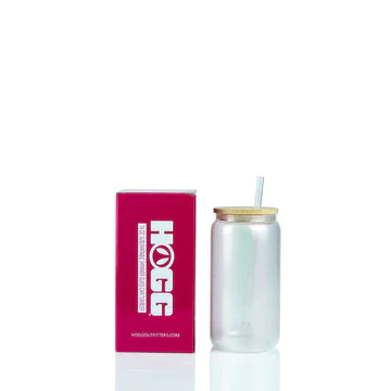 IRIDESCENT SHIMMER GLASS CAN